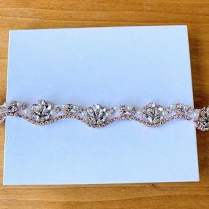 Crystal Rose Gold Bridal Belt
